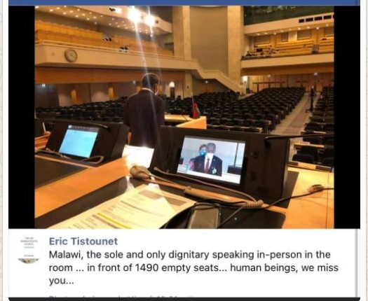 Chakwera’s Justice Minister Mvalo humiliates Malawi in Geneva: Speaks to 1490 empty seats