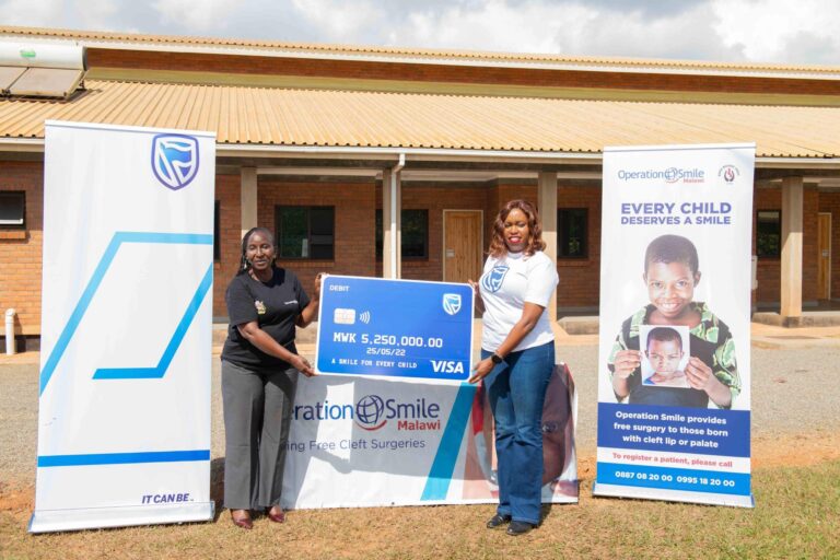 Standard Bank Contributes MK5.2 Million to Operation Smile Towards Cleft Lip, Palate Surgeries