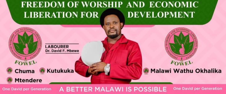 Prophet Mbewe’s FOWEL to welcome big fishes tomorrow in Mangochi