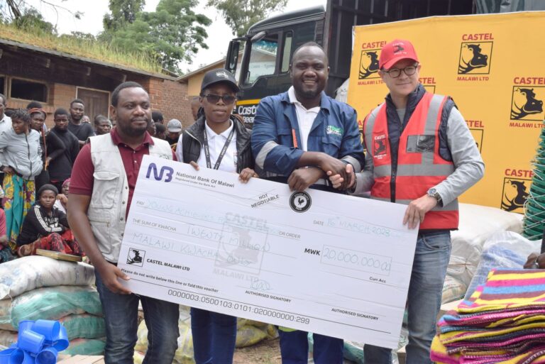<strong>Castel Malawi donates to cyclone survivors in Ndirande</strong>