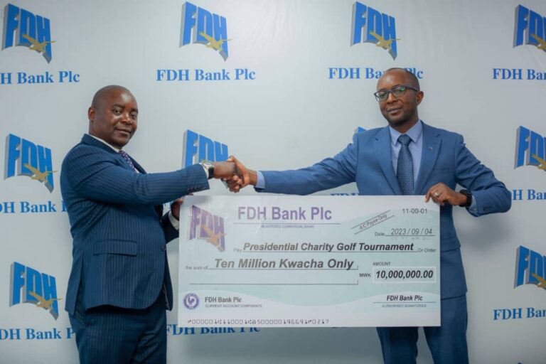 <strong>FDH Bank contributes K10 million towards Presidential Golf</strong>
