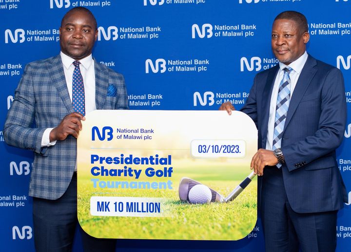 <strong>NBM gives K10 million to Presidential Charity Golf tourney</strong>